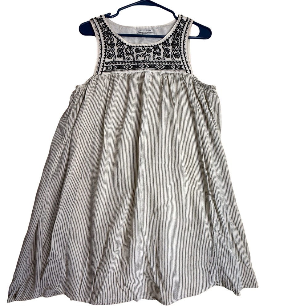 American‎ Eagle Outfitters Embroidered Striped Dress Size S P Boho Keyhole